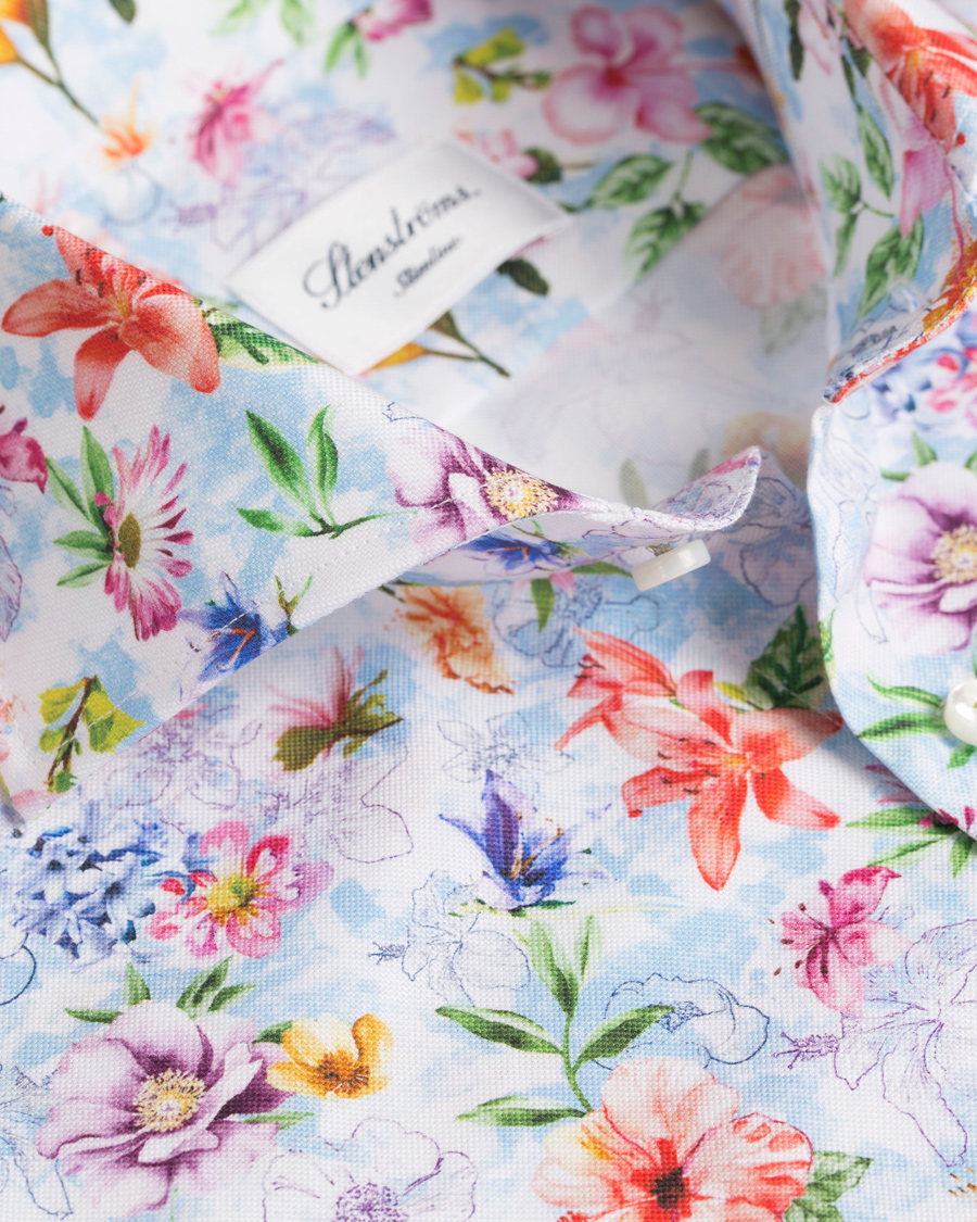 Herr | Skjortor | Stenströms | Slimline Flower Print Shirt Multi
