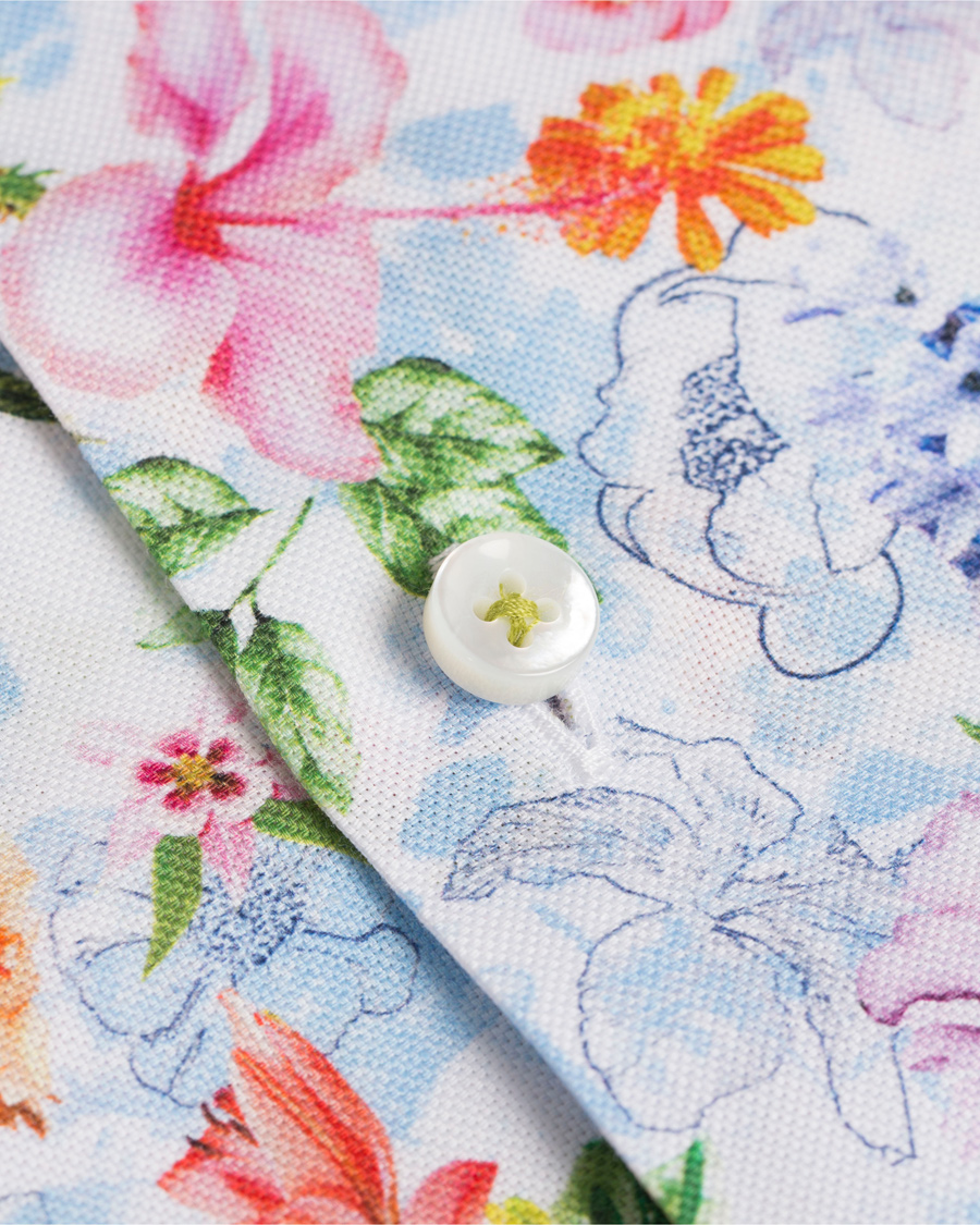 Herr | Skjortor | Stenströms | Slimline Flower Print Shirt Multi