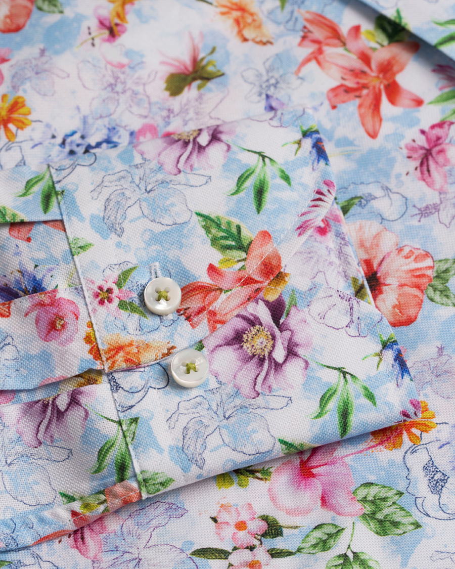 Herr | Skjortor | Stenströms | Slimline Flower Print Shirt Multi