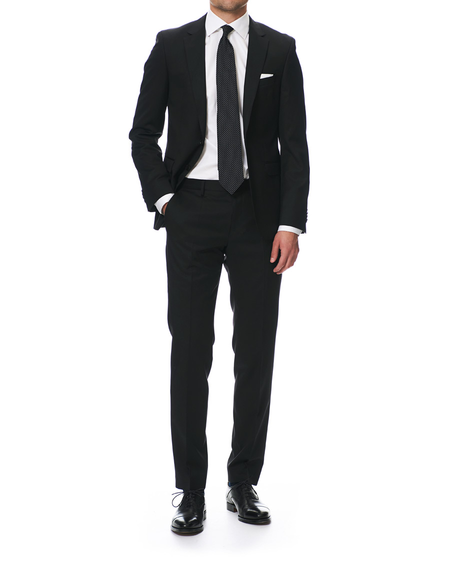 Herr | Byxor | BOSS BLACK | BOSS Gibson Regular Fit Wool Trousers Black
