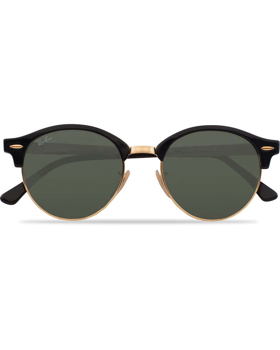 Herr | Ray-Ban 0RB4246 Clubround Sunglasses Black/Green | Ray-Ban | 0RB4246 Clubround Sunglasses Black/Green