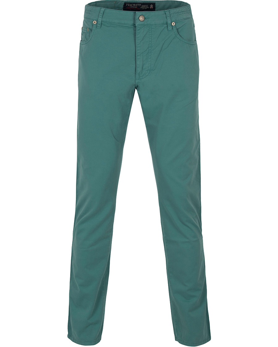 Herr | Byxor | Hackett | Trinity Slim 5-Pocket Pants Mint Green