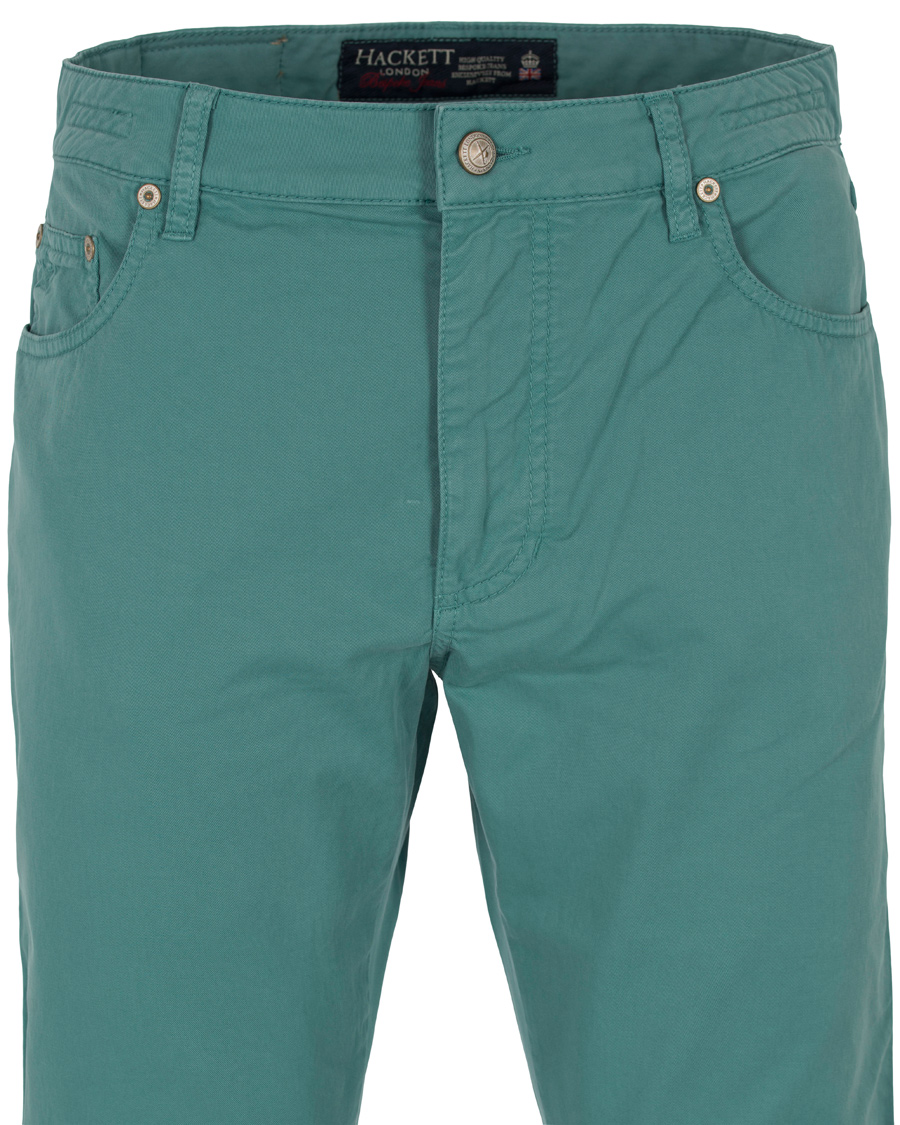 Herr | Byxor | Hackett | Trinity Slim 5-Pocket Pants Mint Green