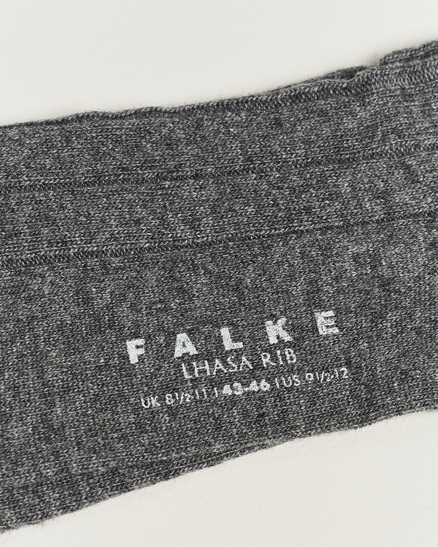 Herr | Vanliga strumpor | Falke | Lhasa Cashmere Socks Light Grey
