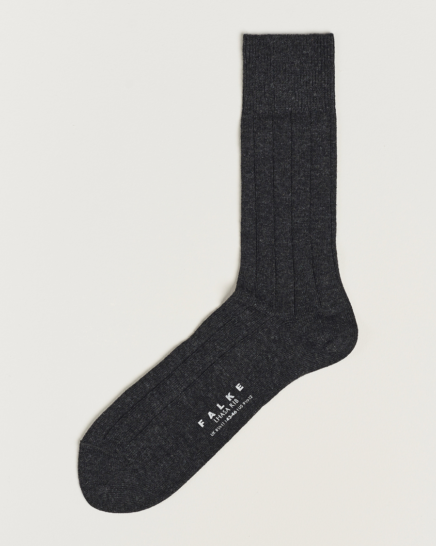 Herr | Underkläder | Falke | Lhasa Cashmere Socks Antracite Grey