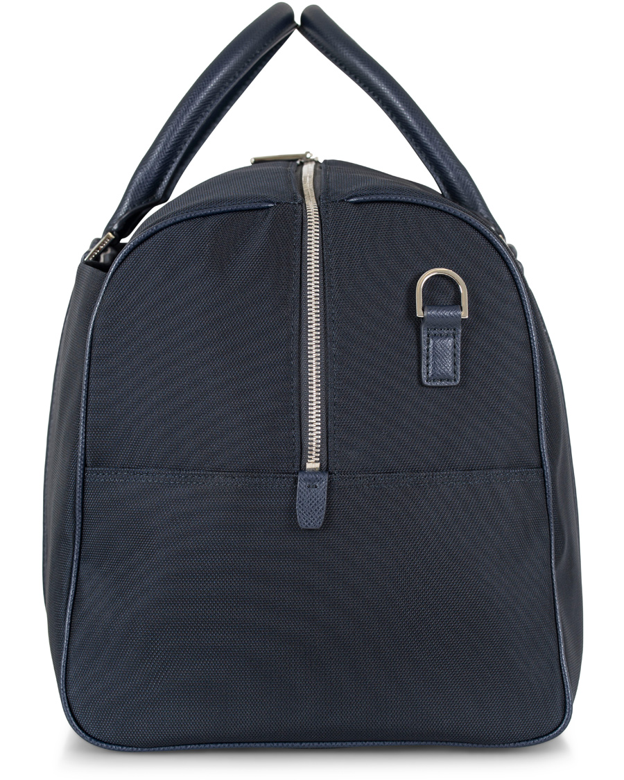 Herr | BOSS Signature Holdall Weekendbag Blue Canvas | BOSS BLACK | BOSS Signature Holdall Weekendbag Blue Canvas