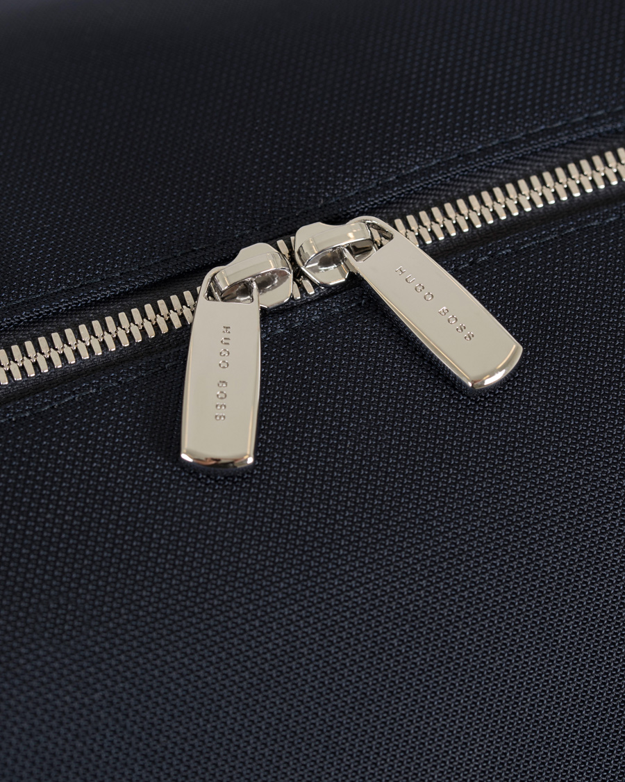Herr | BOSS Signature Holdall Weekendbag Blue Canvas | BOSS BLACK | BOSS Signature Holdall Weekendbag Blue Canvas