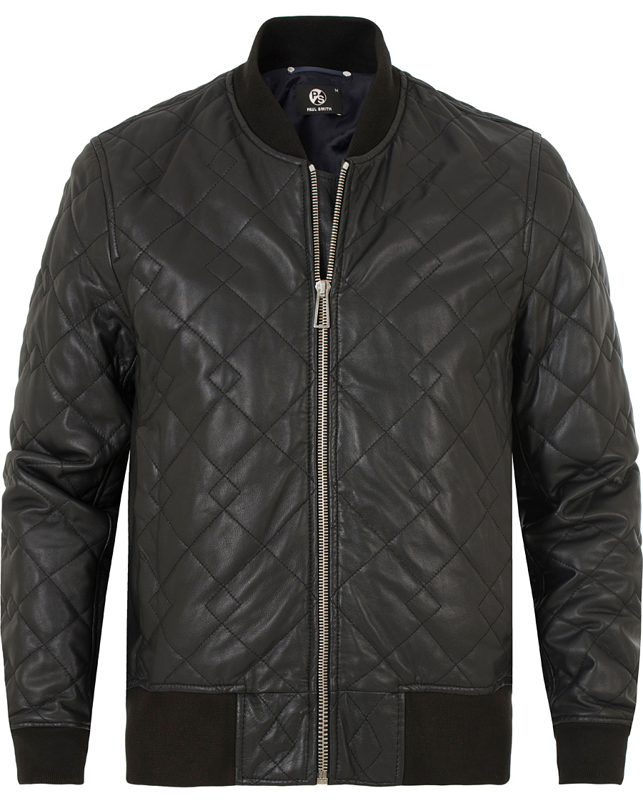 Herr | Jackor | PS Paul Smith | Quilted Leather Jacket Black