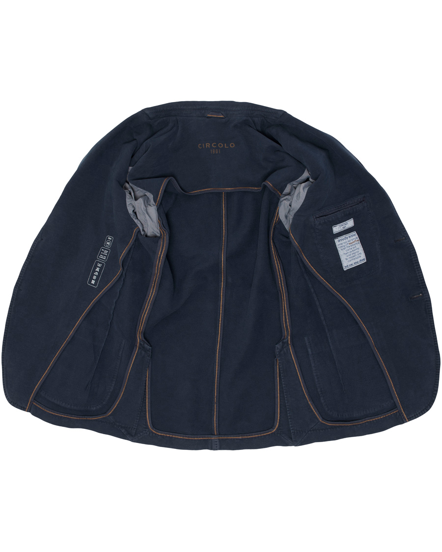 Herr | Kavajer | Circolo 1901 | Jersey Patch Pocket Blazer Blue Navy