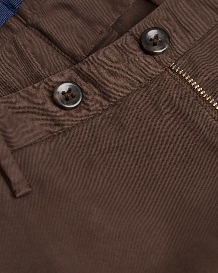 Herr | Byxor | Incotex | Slim Fit Comfort Chino Brown