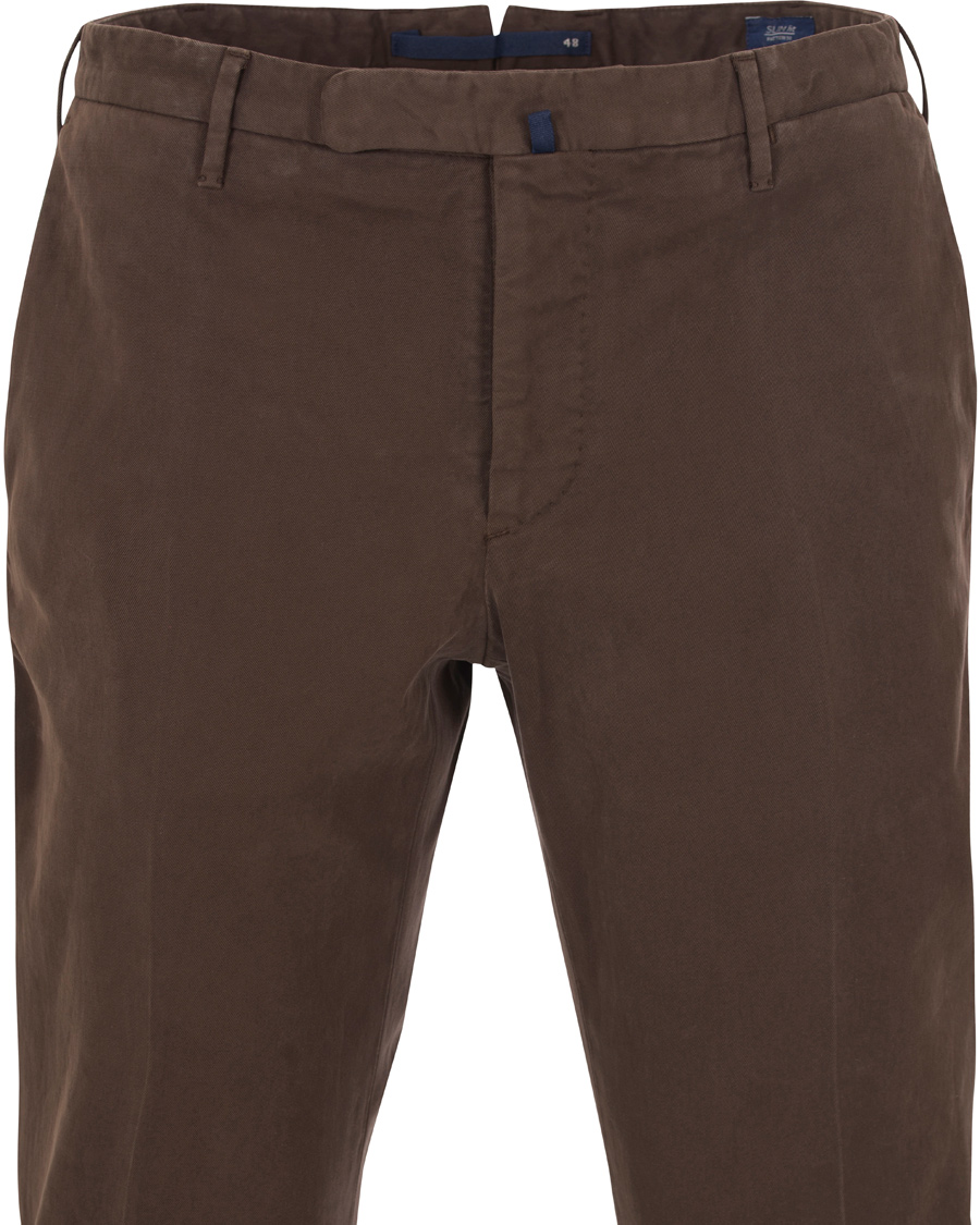 Herr | Byxor | Incotex | Slim Fit Comfort Chino Brown