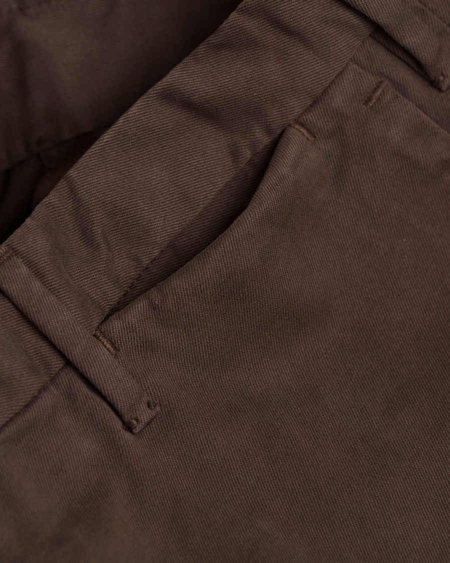Herr | Byxor | Incotex | Slim Fit Comfort Chino Brown