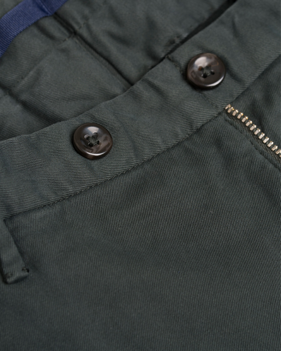 Herr | Byxor | Incotex | Slim Fit Comfort Chino Green