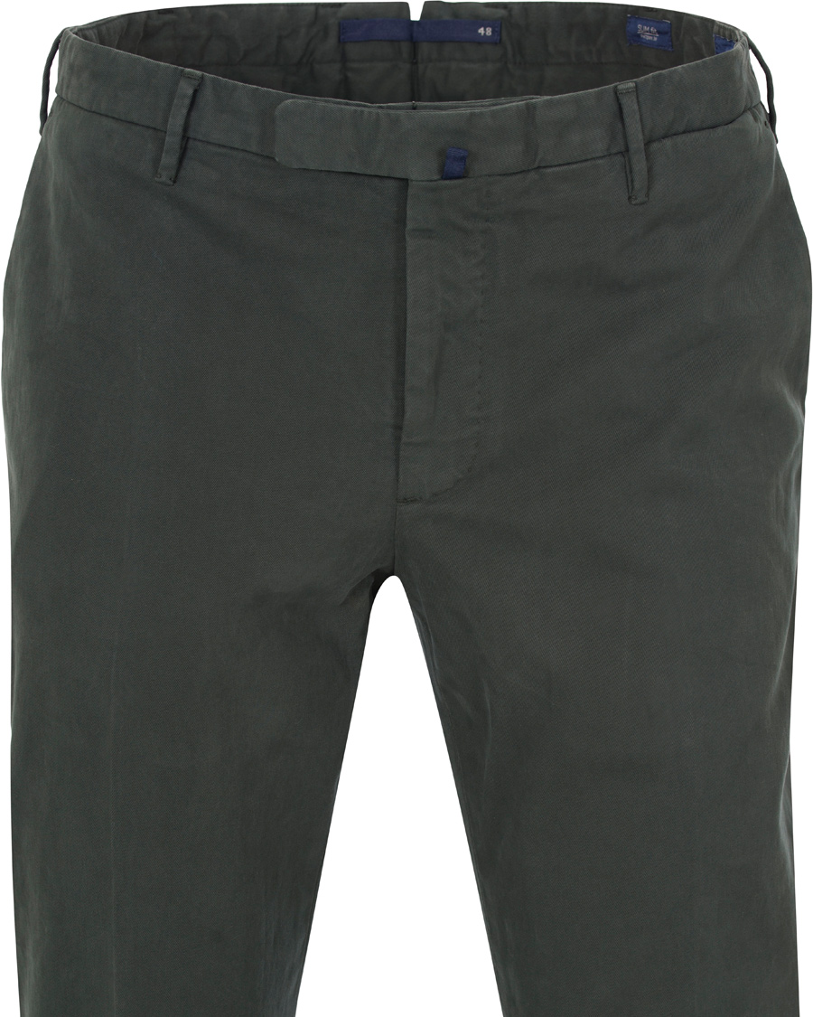 Herr | Byxor | Incotex | Slim Fit Comfort Chino Green