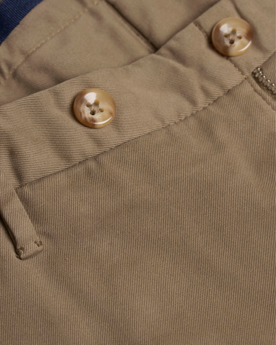 Herr | Byxor | Incotex | Slim Fit Comfort Chino Khaki
