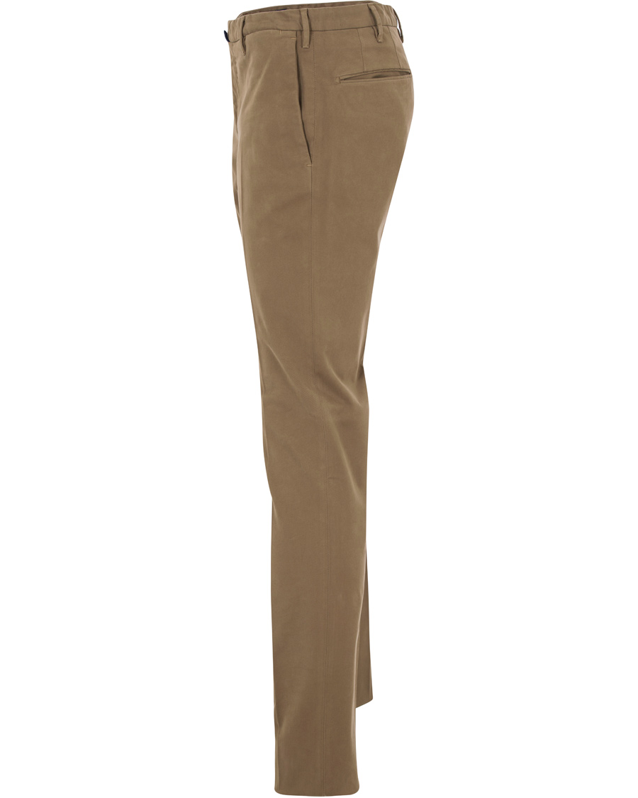 Herr | Byxor | Incotex | Slim Fit Comfort Chino Khaki
