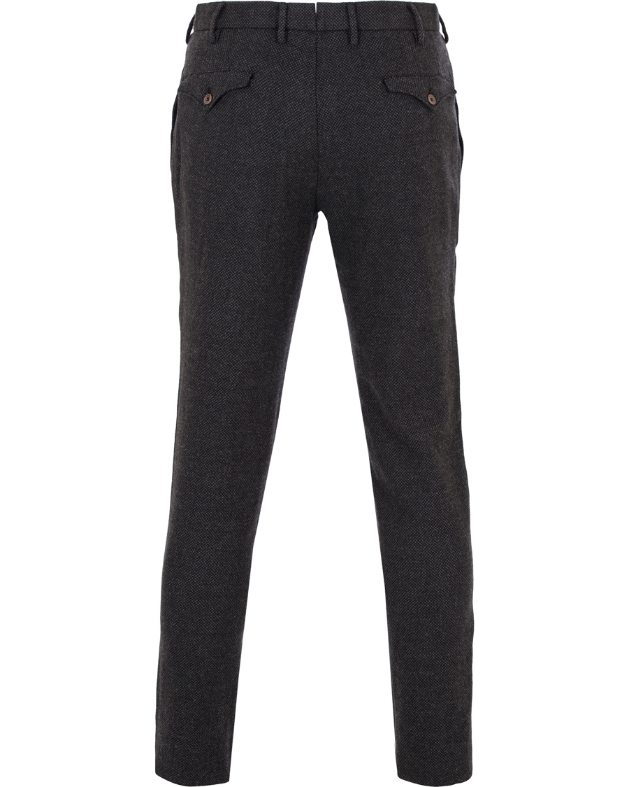 Herr | Byxor | Incotex | Slim Tapered Wool Trousers Dark Grey