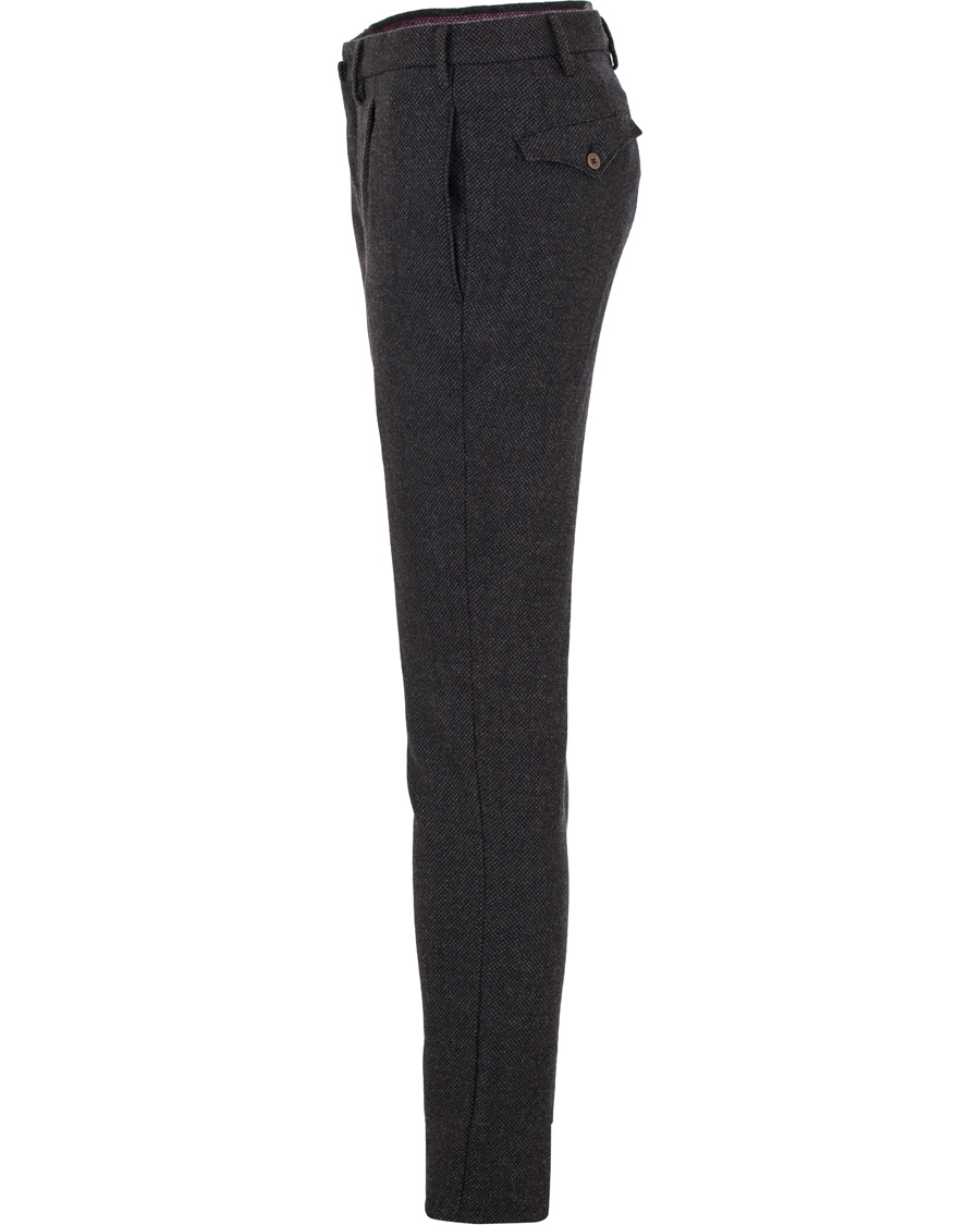 Herr | Byxor | Incotex | Slim Tapered Wool Trousers Dark Grey
