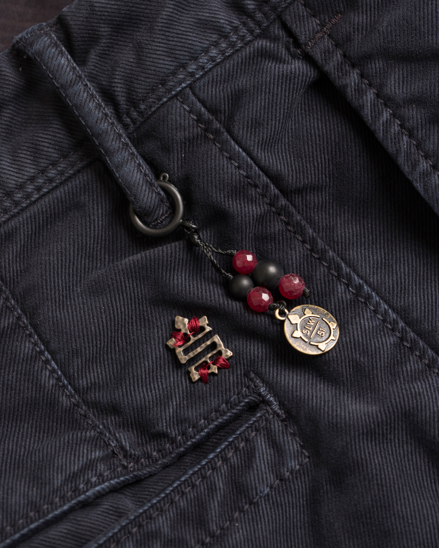 Herr | Byxor | Incotex | Slim Fit Garment Dyed Washed Chino Navy