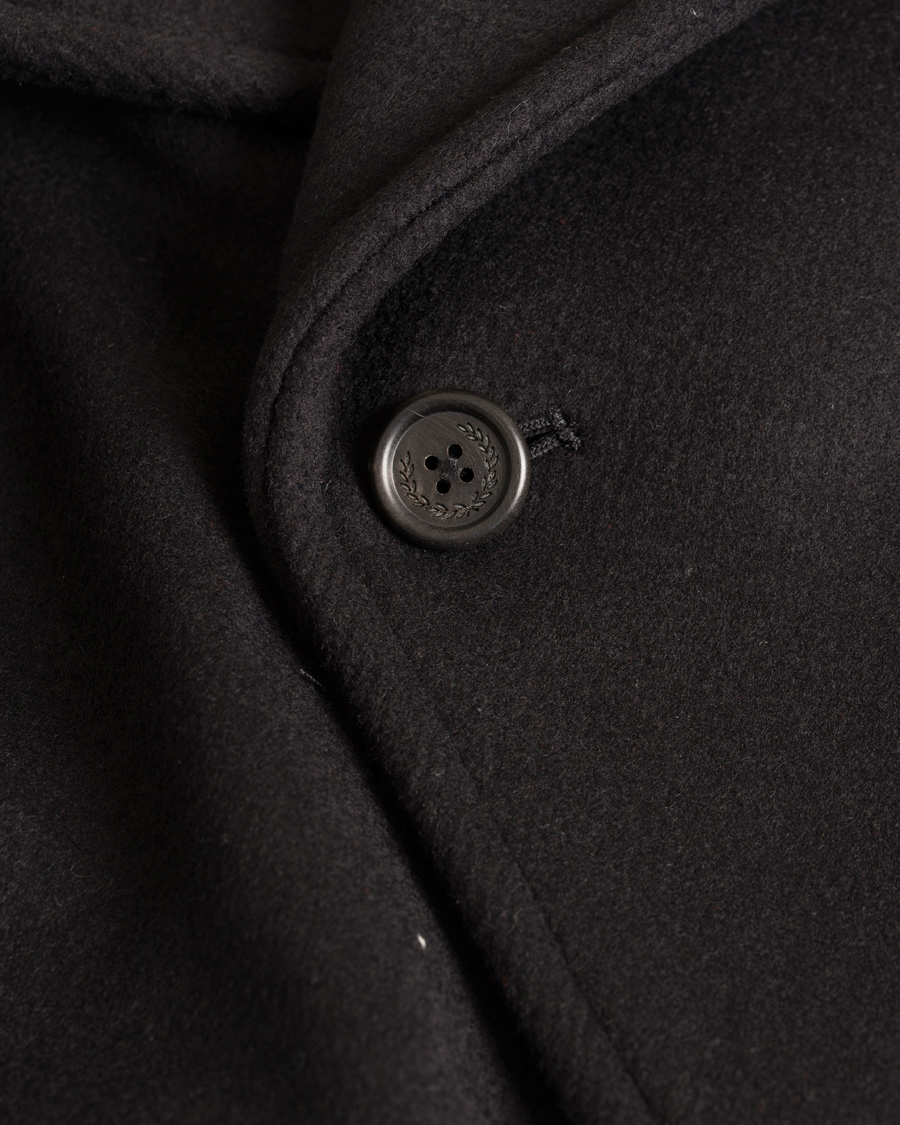 Herr | Jackor | Fred Perry Reissues | Made In England Reefer Coat Black