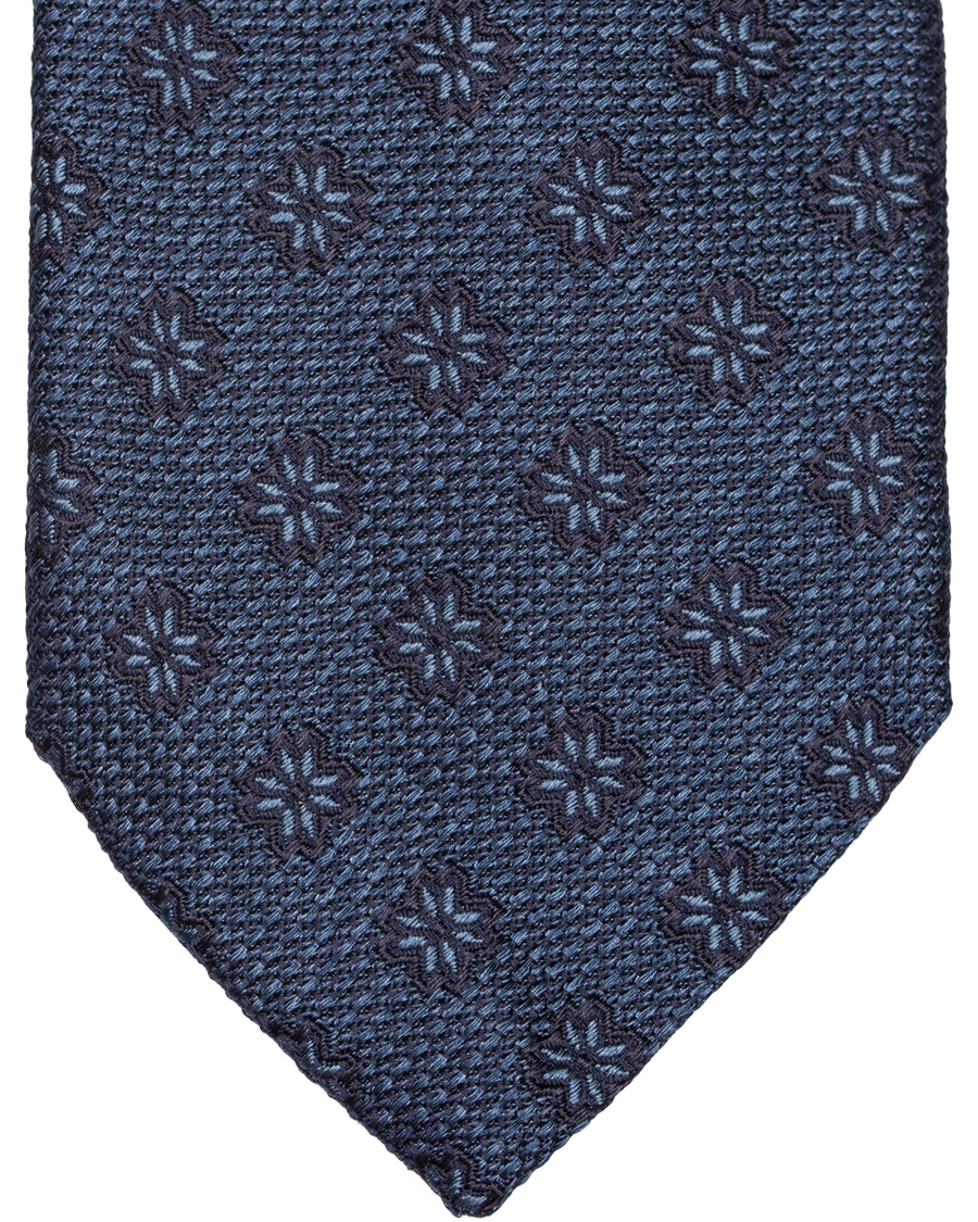 Herr | Etro Woven Flower 8 cm Silk Tie Blue | Etro | Woven Flower 8 cm Silk Tie Blue