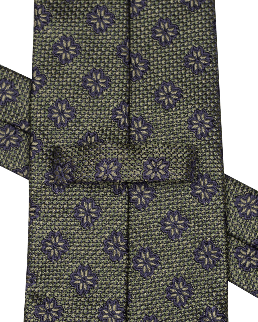 Herr | Etro Woven Flower 8 cm Silk Tie Green | Etro | Woven Flower 8 cm Silk Tie Green