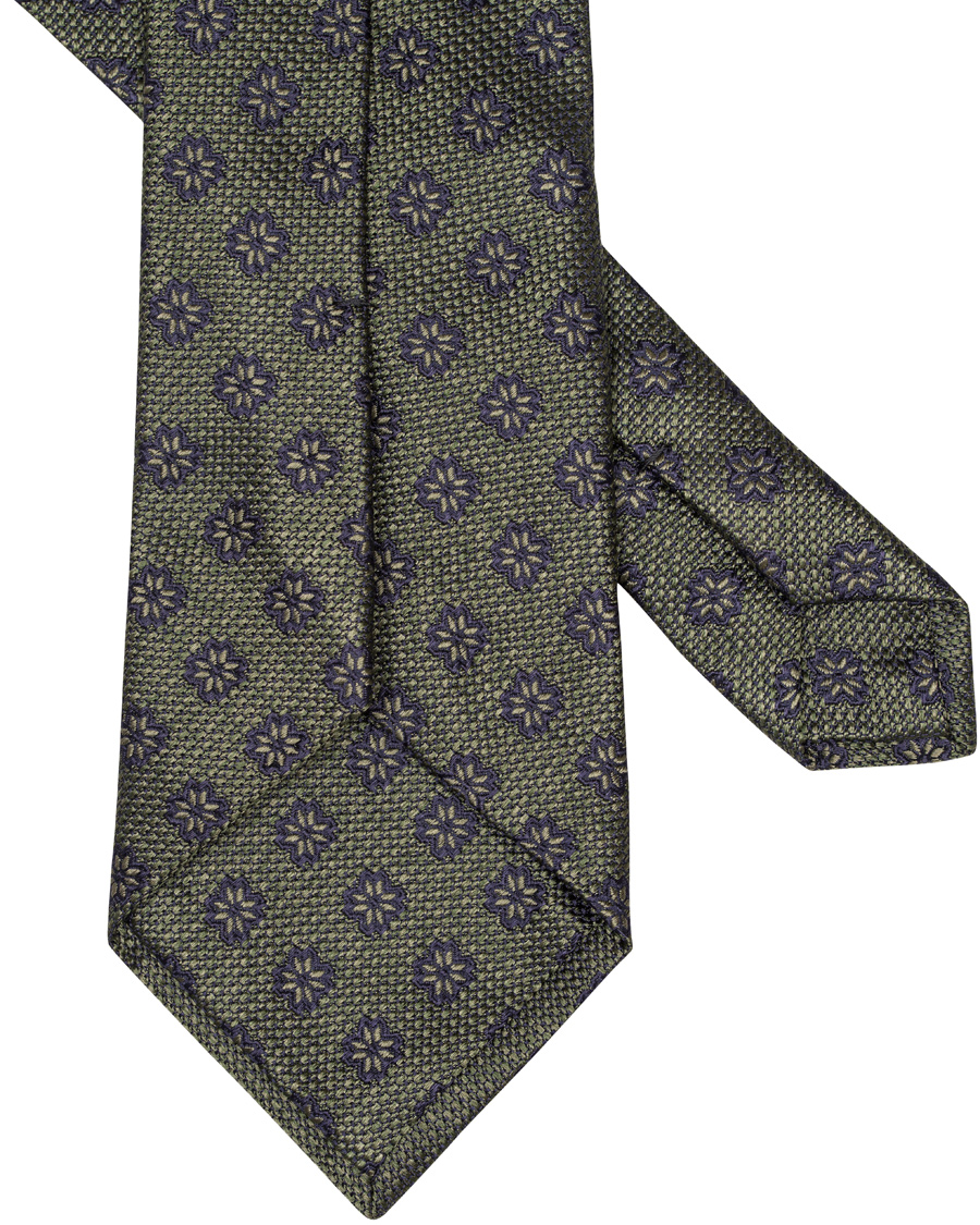 Herr | Etro Woven Flower 8 cm Silk Tie Green | Etro | Woven Flower 8 cm Silk Tie Green