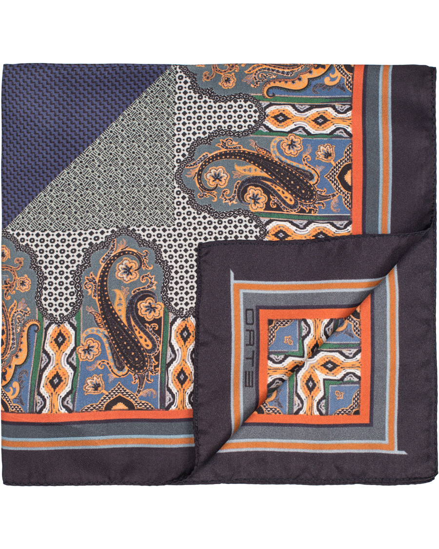 Herr | Etro Paisley Pocket Square Dark Blue | Etro | Paisley Pocket Square Dark Blue