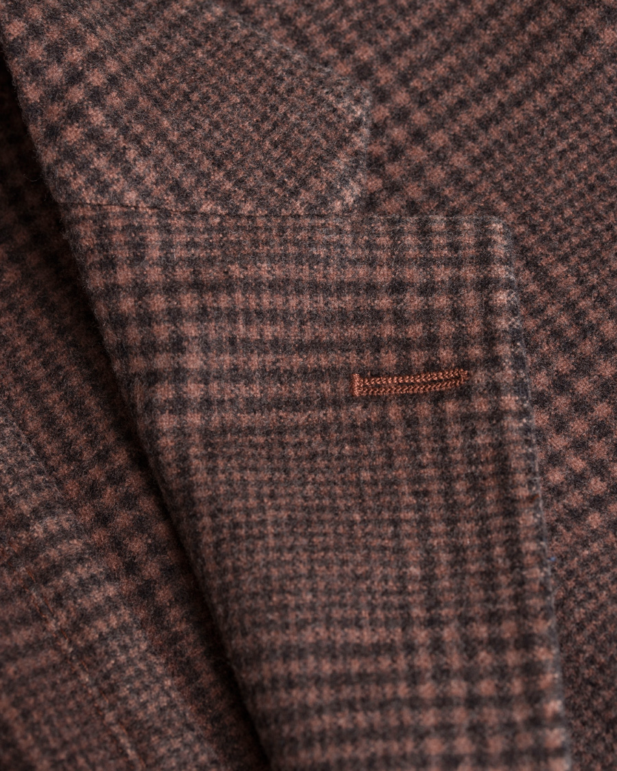 Herr | Kavajer | Boglioli | Prince of Wales Wool K Jacket Blazer Orange