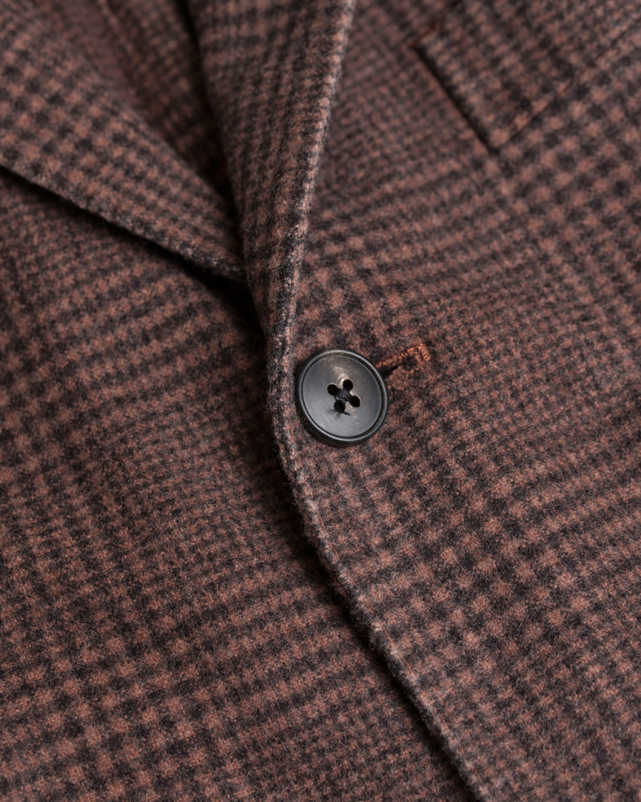 Herr | Kavajer | Boglioli | Prince of Wales Wool K Jacket Blazer Orange
