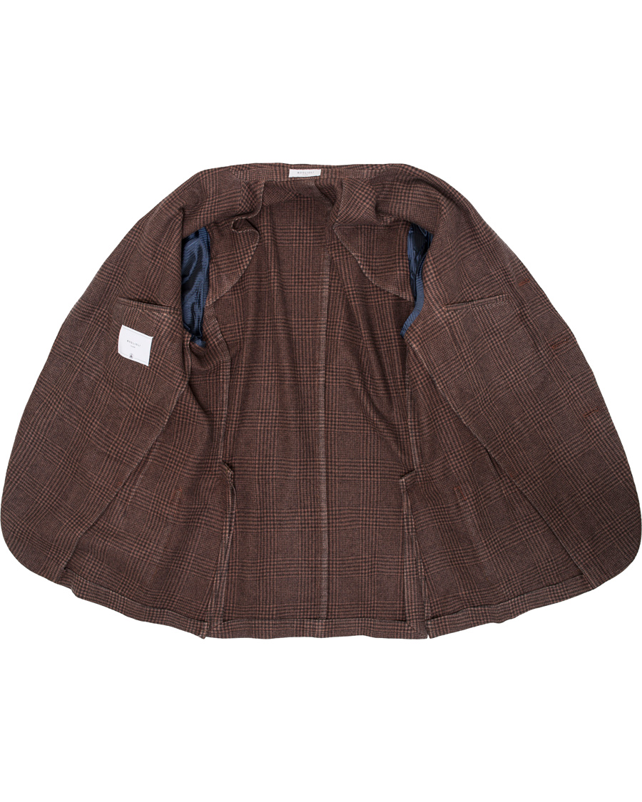 Herr | Kavajer | Boglioli | Prince of Wales Wool K Jacket Blazer Orange