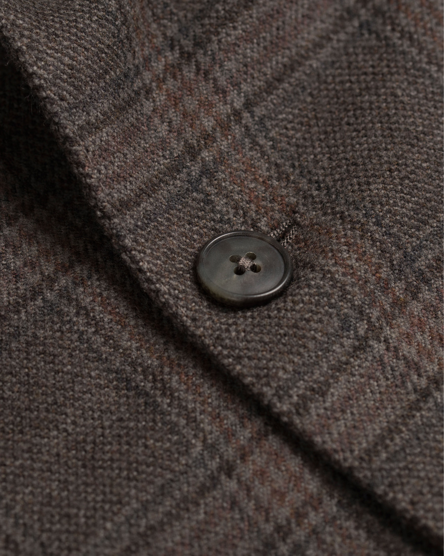 Herr | Kavajer | Boglioli | Prince of Wales Wool K Jacket Blazer Grey