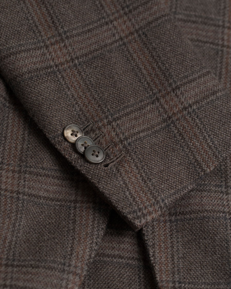 Herr | Kavajer | Boglioli | Prince of Wales Wool K Jacket Blazer Grey