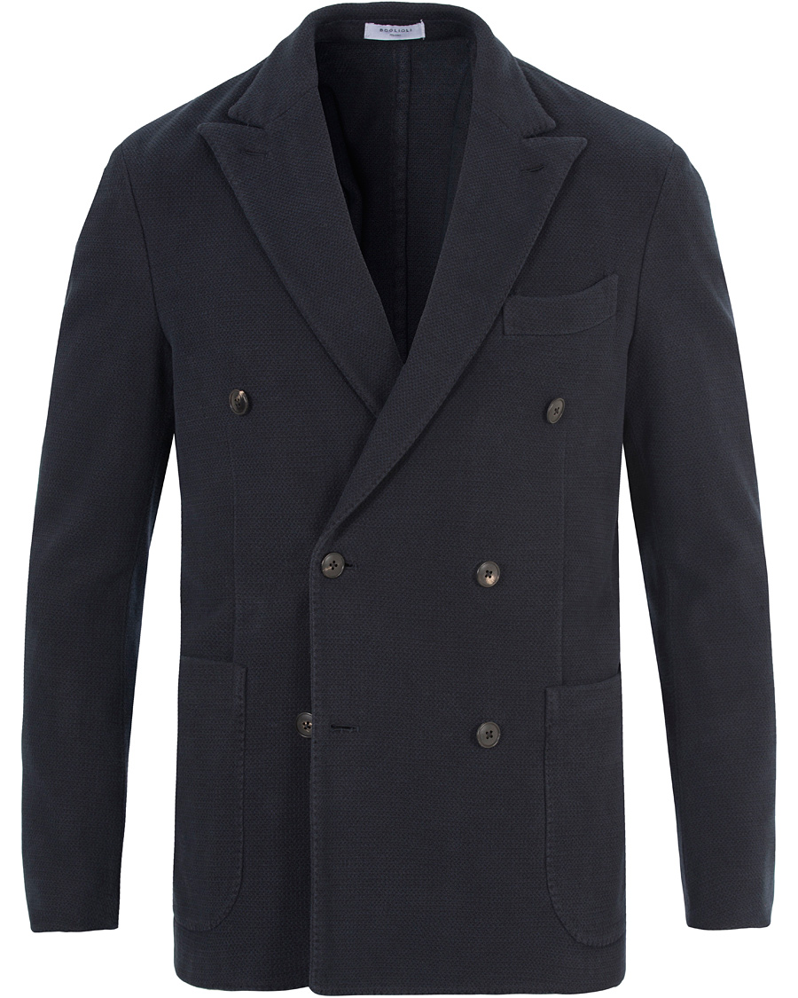 Herr | Kavajer | Boglioli | Double Breasted Structured K Jacket Dark Blue