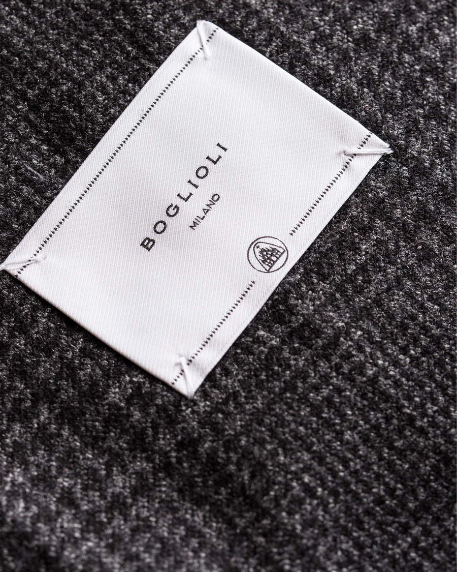 Herr | Jackor | Boglioli | Glen Plaid Silk Coat Dark Grey