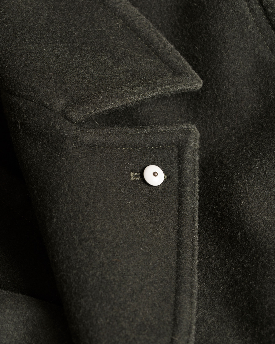 Herr | Jackor | L.B.M. 1911 | Wool Double Breasted Coat Dark Loden Green