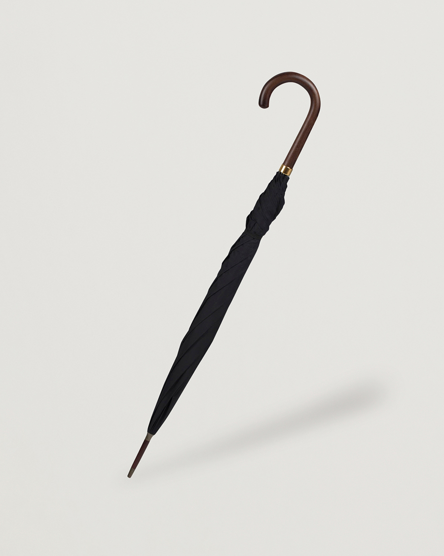 Herr | Paraplyer | Fox Umbrellas | Polished Hardwood Umbrella Black