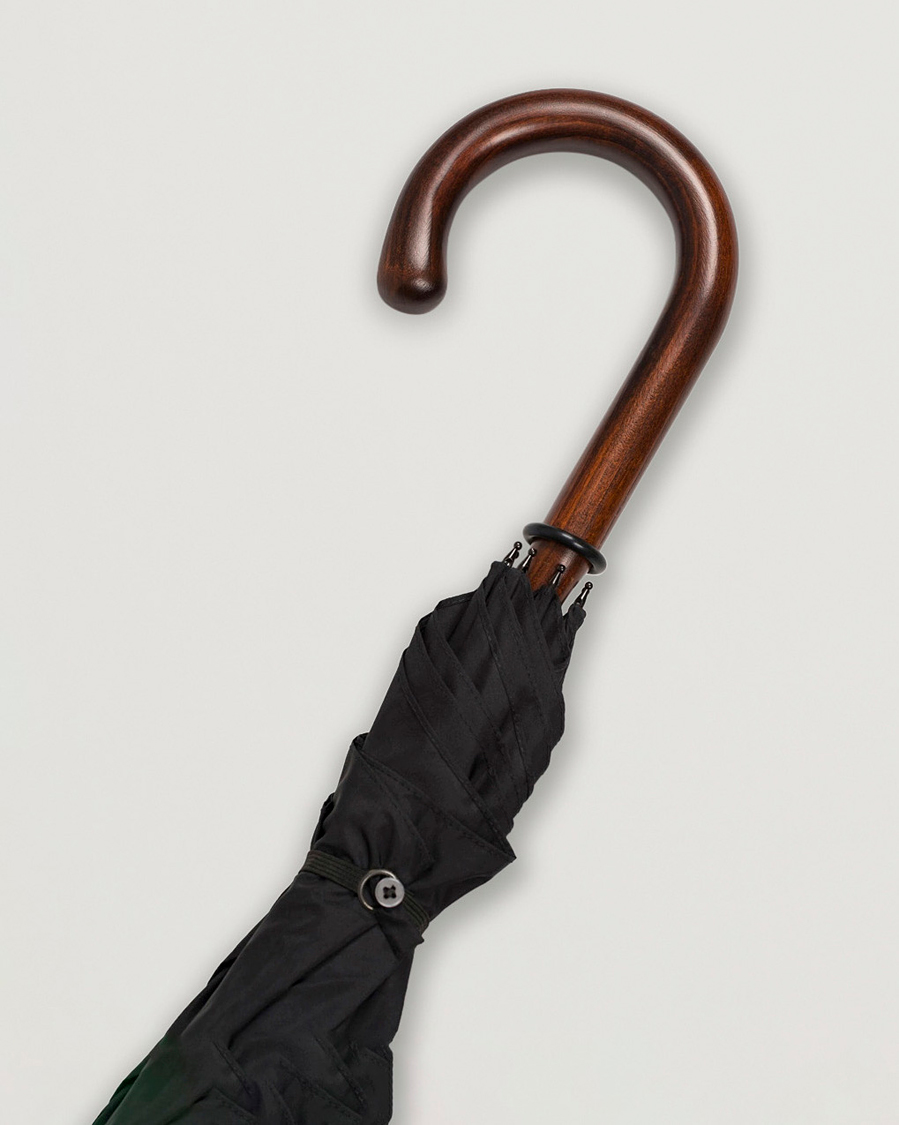 Herr | Möt Regnet Med Stil | Fox Umbrellas | Polished Cherrywood Solid Umbrella Black