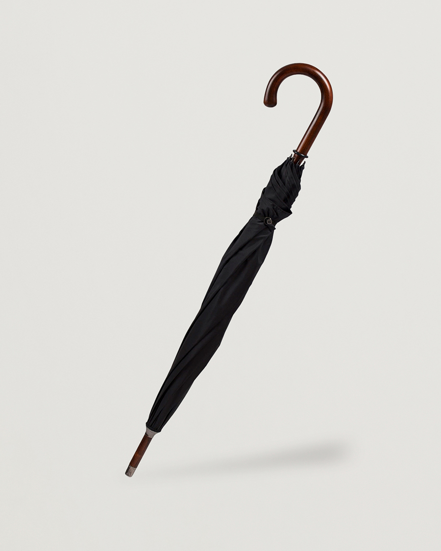 Herr | Paraplyer | Fox Umbrellas | Polished Cherrywood Solid Umbrella Black