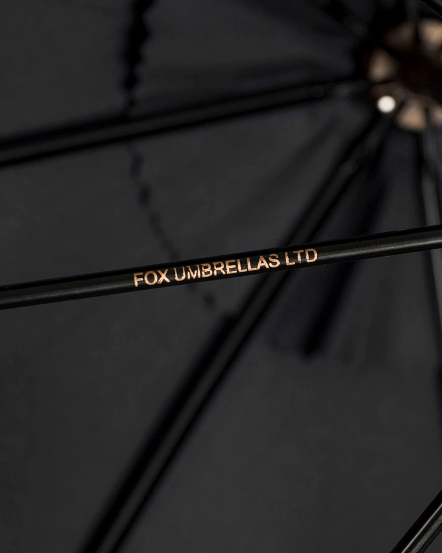 Herr | Paraplyer | Fox Umbrellas | Polished Cherrywood Solid Umbrella Black
