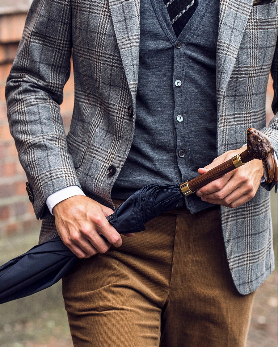 Herr | Paraplyer | Fox Umbrellas | Brown Rabbit Umbrella Navy