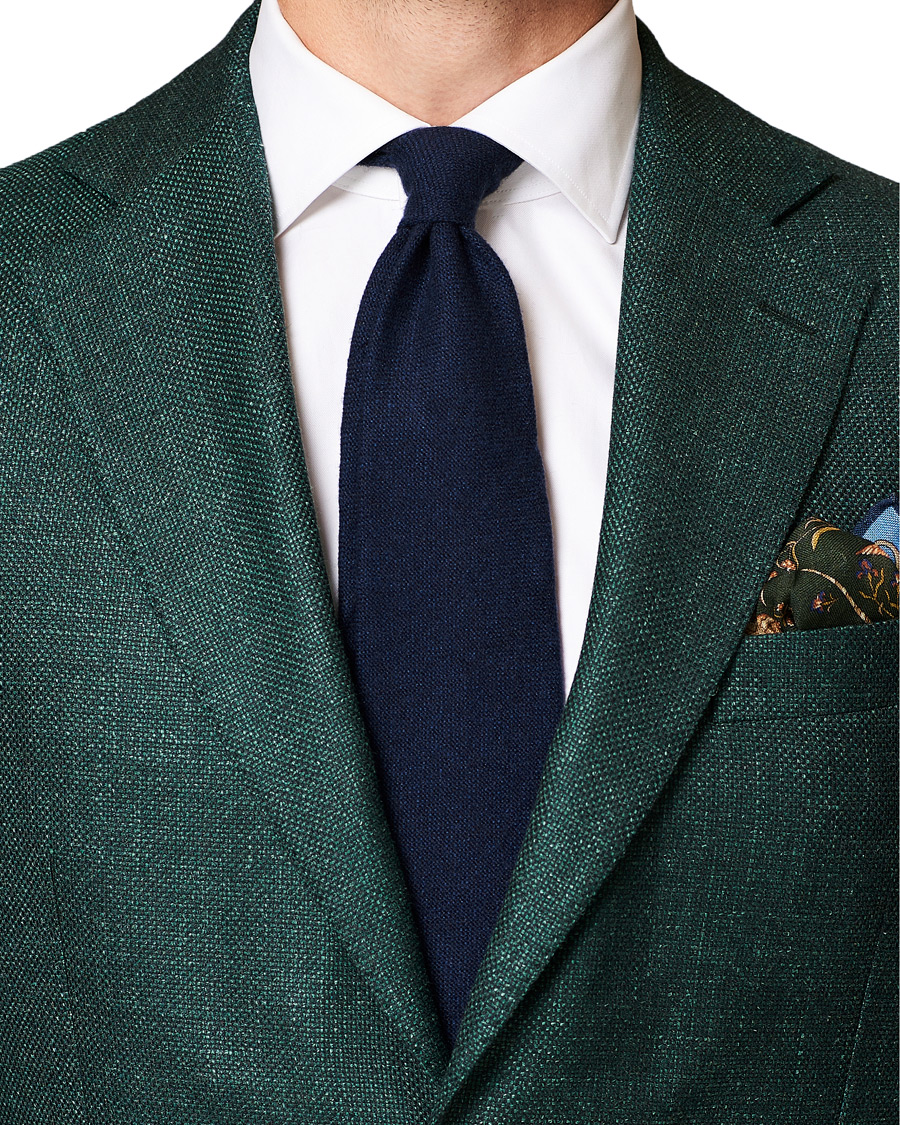 Herr | Drake's Cashmere 8 cm Tie Navy | Drake's | Cashmere 8 cm Tie Navy