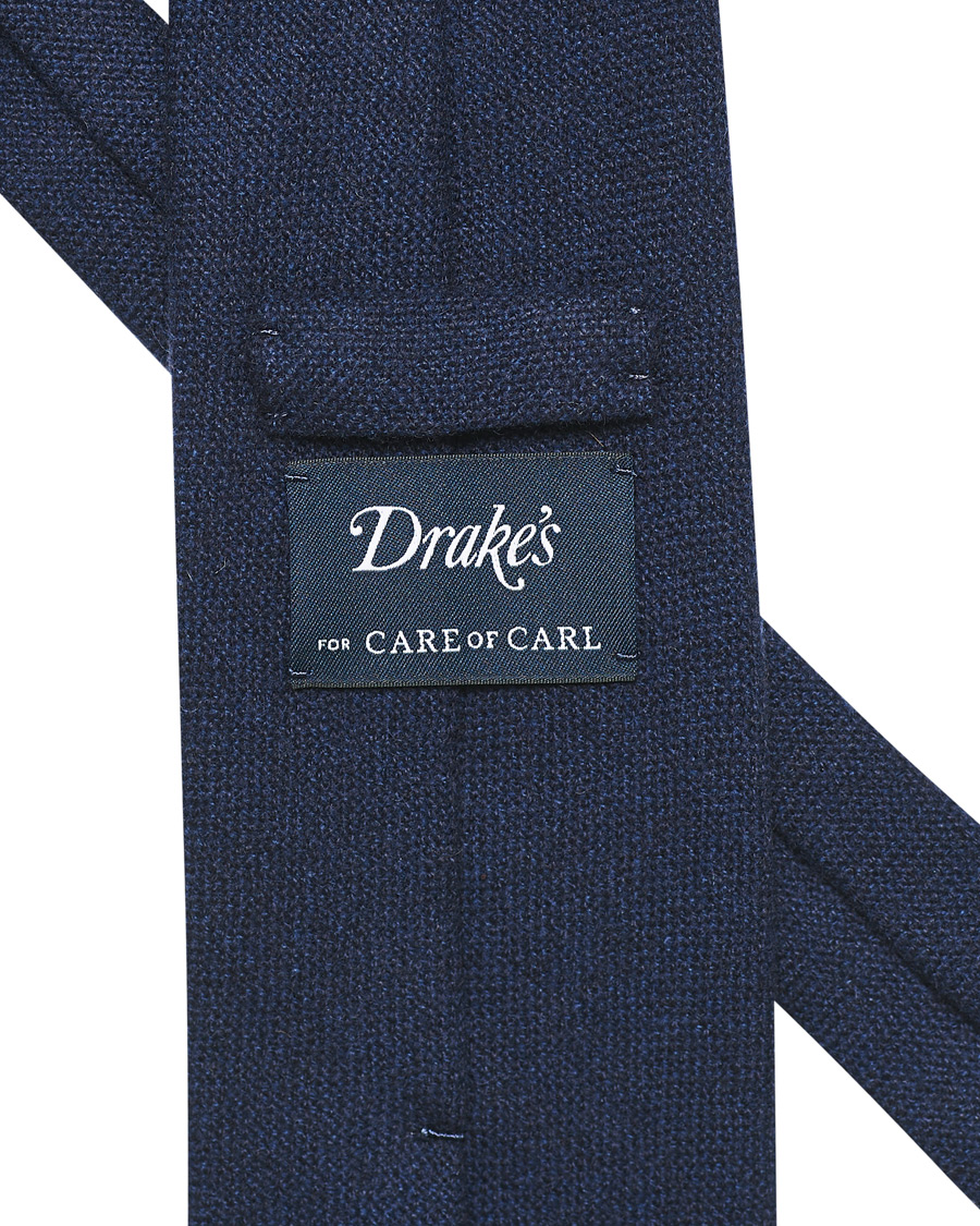 Herr | Drake's Cashmere 8 cm Tie Navy | Drake's | Cashmere 8 cm Tie Navy