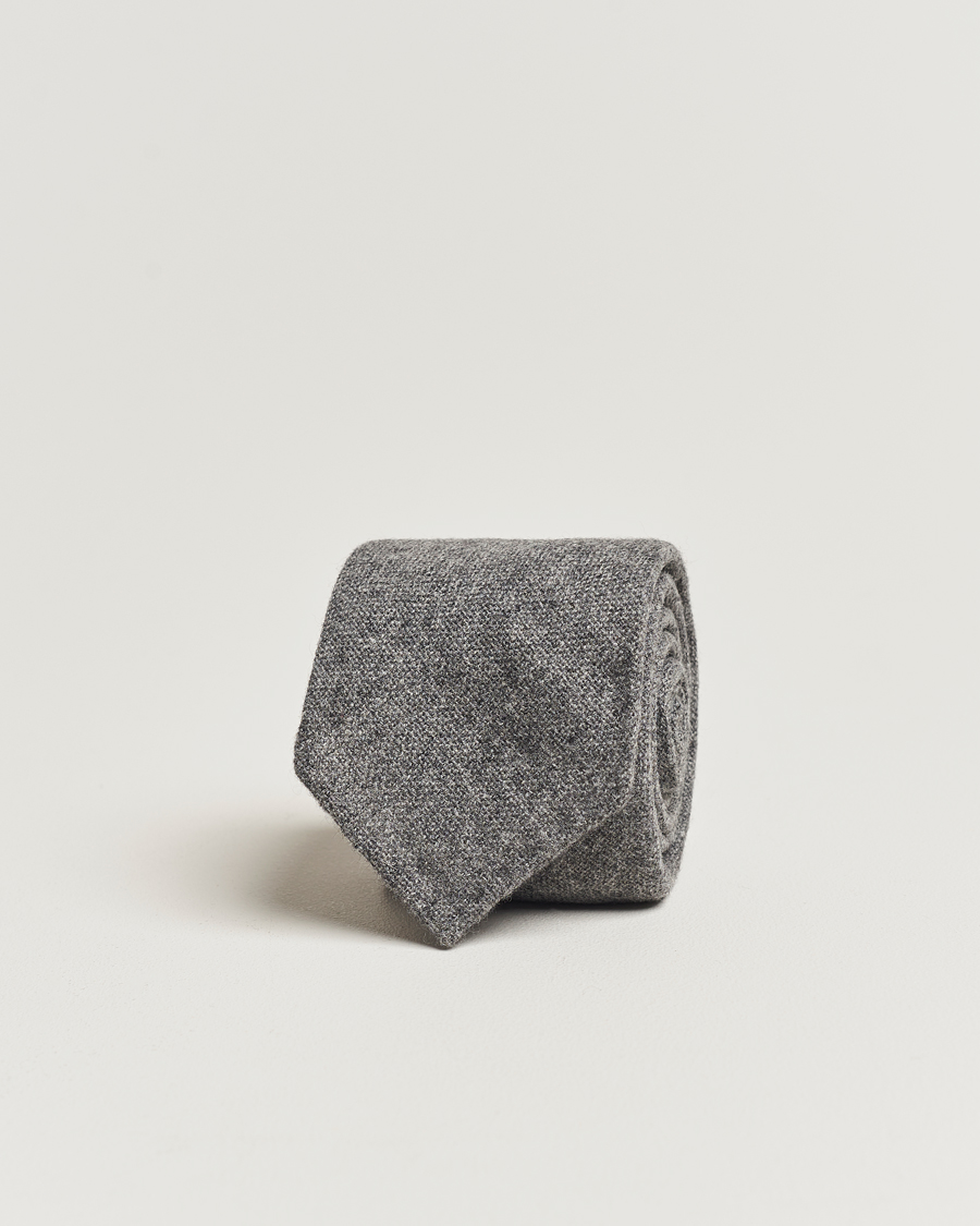 Herr | Drake's Cashmere 8 cm Tie Light Grey | Drake's | Cashmere 8 cm Tie Light Grey