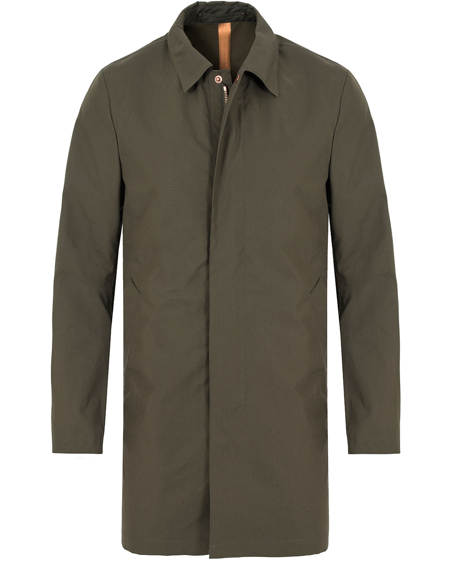 Herr | Jackor | Private White V.C. | Unlined Ventile® Mac Coat Olive