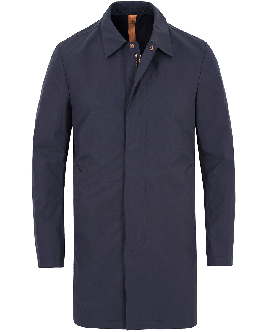 Herr | Jackor | Private White V.C. | Unlined Ventile® Mac Coat Navy