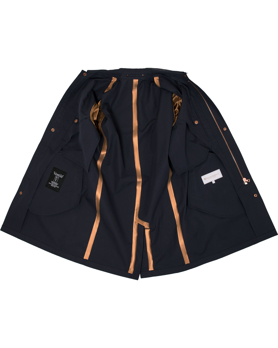 Herr | Jackor | Private White V.C. | Unlined Ventile® Mac Coat Navy