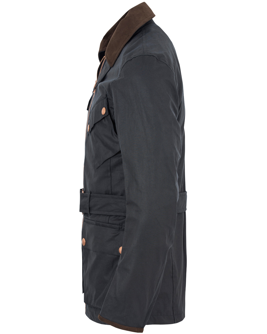 Herr | Jackor | Private White V.C. | Waxed Twin Track Jacket Navy