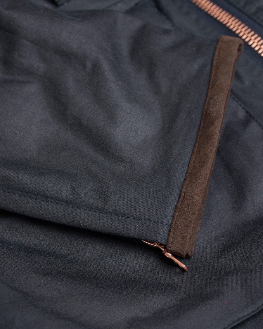 Herr | Jackor | Private White V.C. | Waxed Twin Track Jacket Navy
