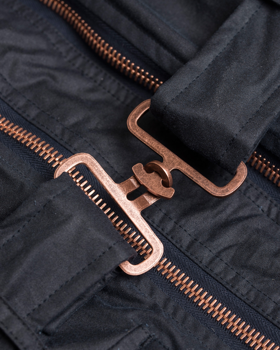 Herr | Jackor | Private White V.C. | Waxed Twin Track Jacket Navy